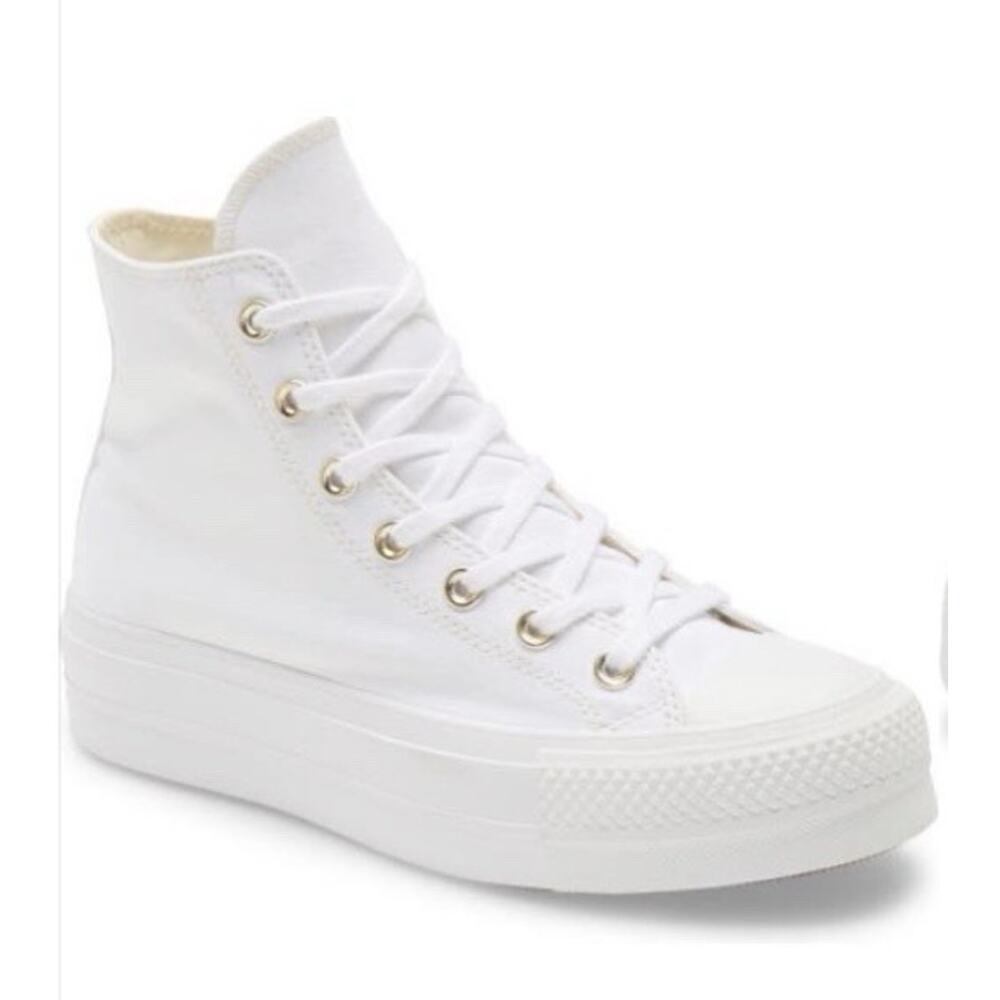 🆕Converse Chuck Taylor All Star Lift Canvas Platform White High Hi Top Size 7.5